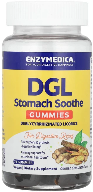 몸관리하세요 겨울입니다 Enzymedica DGL Stomach Soothe 구미젤리 독일 초콜릿 맛 구미젤리 74개(구미젤리 1개당 200mg) 특별관리진행, EnzymedicaDGLStomachSoothe구미젤리 - 쿠팡