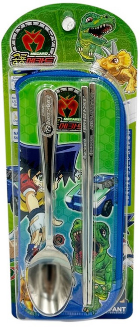 공룡메카드 스텐 수저 케이스 세트 DM8657, 1개