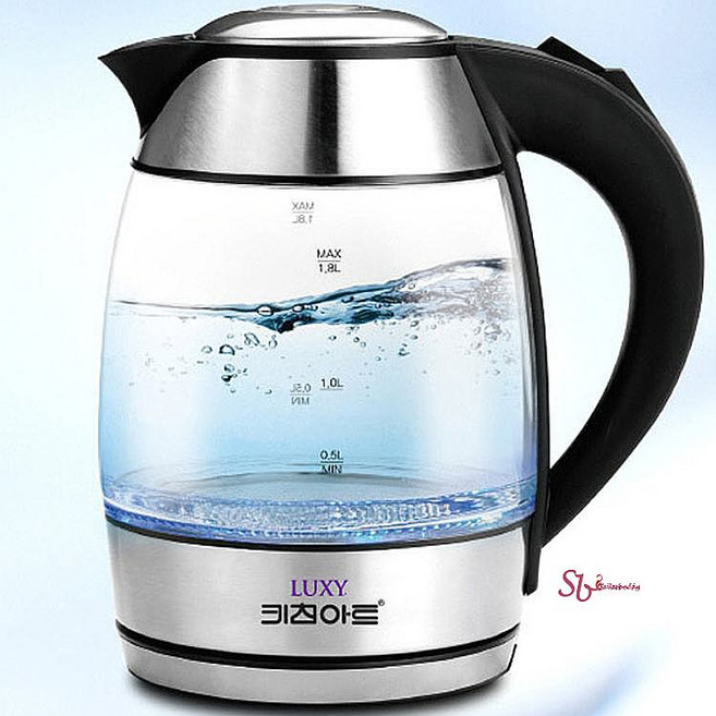 전기포트 무선 1.8L 럭시포트 키친아트1700 강화유리 포터 포트기 커피포트 주전자 유리포트qrs942, SBD_트1700 럭시 강화유리 무선 전기포트 1.8L