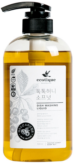 에코띠끄 톡톡허니 소프넛 친환경 과일 채소용 주방세제 용기 500ml, 1개