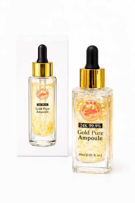 타조표 24K 골드 앰플 순금 함유 광채 보습 탄력 세럼, 1개, 30ml