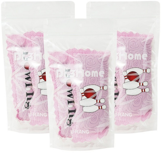 닥터쓰리홈 볼링 캐릭터 탈취제 대나무 숯 볼링화볼링용품 2p, 핑크, 3개