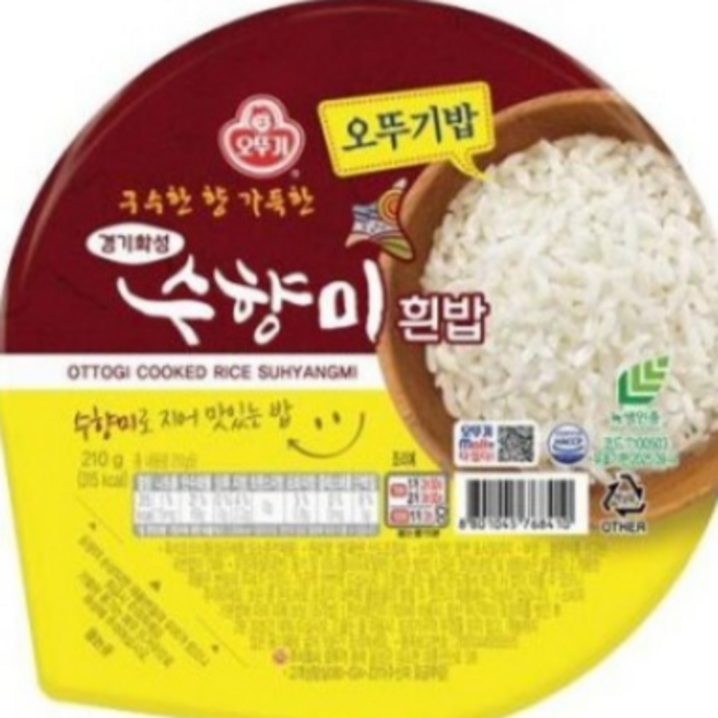 밥맛좋은 오뚜기 수향미 흰밥 210g, 14개