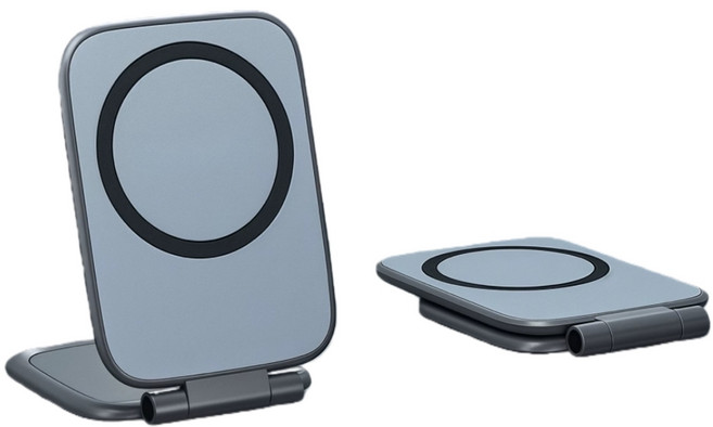 초슬림 차량용 모니터 핸드폰 접이식 맥세이프 거치대, 블랙, 1개