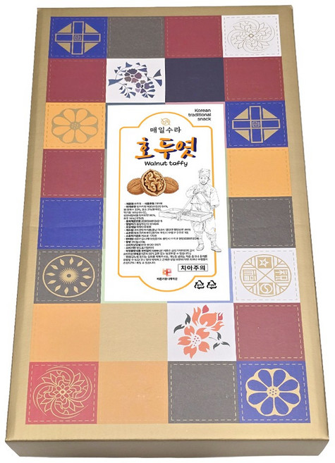 매일수라 소포장 한입 호두엿, 1개, 350g