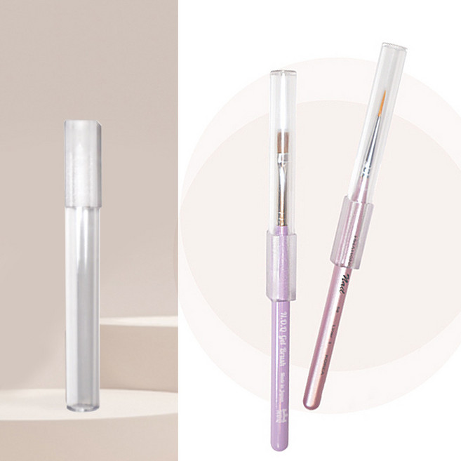 바로그 앙굴러 브러쉬캡 투명 네일 화홍브러쉬 뚜껑, 1개