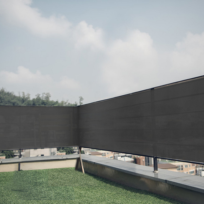 테라스 가림막 펜스 난간 창문 가리개 담장 휀스 울타리 래티스 차양막, 1x7m X 차콜