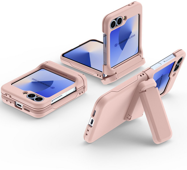 원더글라스 갤럭시 플립5 / 플립6 / 플립7 (Z플립5 / Z플립6 / Z플립7) 카드 수납 스탠드 에어 컴포터블 케이스