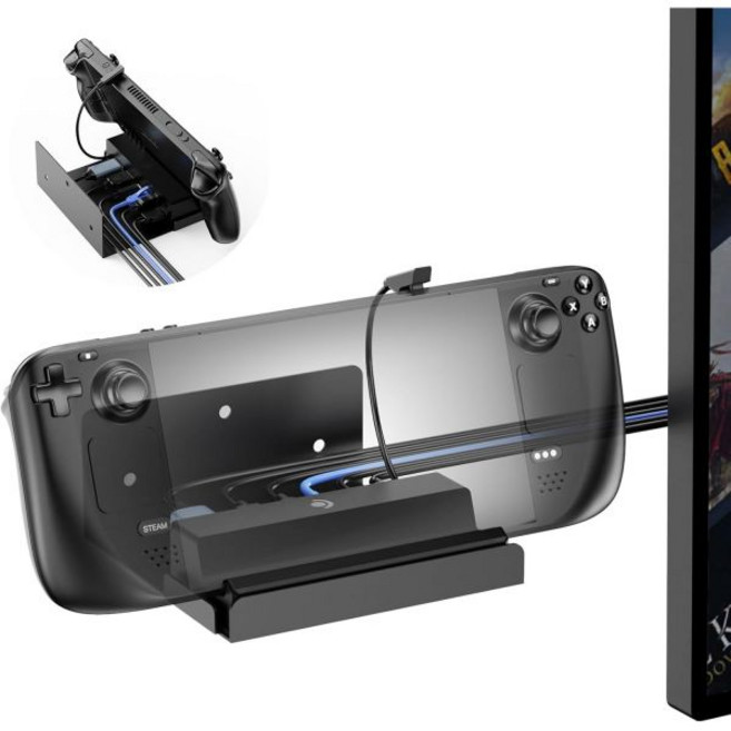KUNSLUCK 벽걸이 스팀덱 도크 공식 스탠드 거치대 벽이나 TV 근처에 설치, 1개