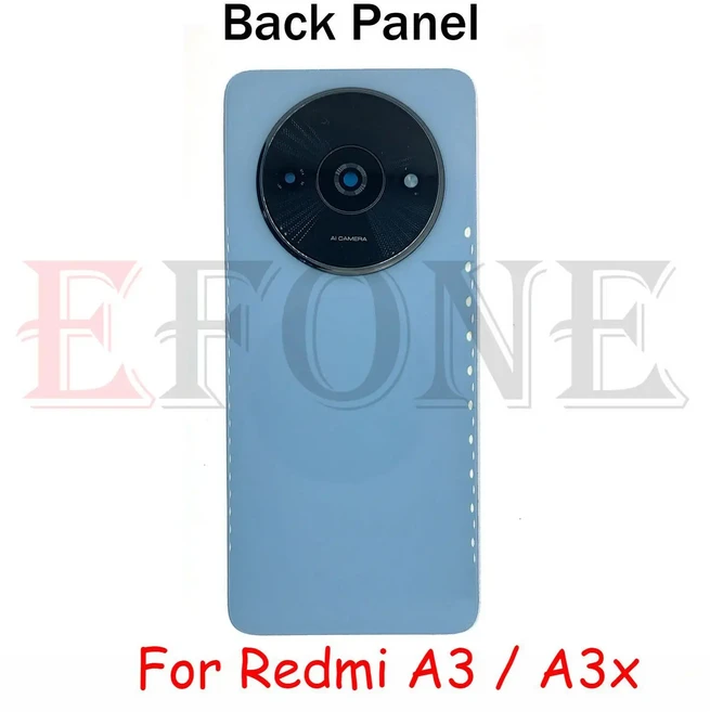 스너그데이즈 6.71 인치 Redmi A3 / A3x 후면 배터리 유리 커버 후면 패널 케이스 (카메라 렌즈 수리 부