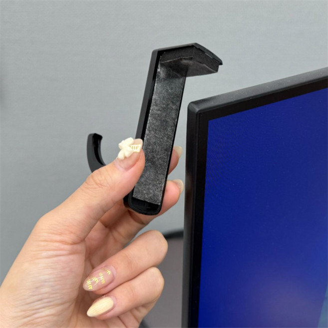 [Allhaving] 모니터 부착 헤드셋 걸이 블랙 모니터후크