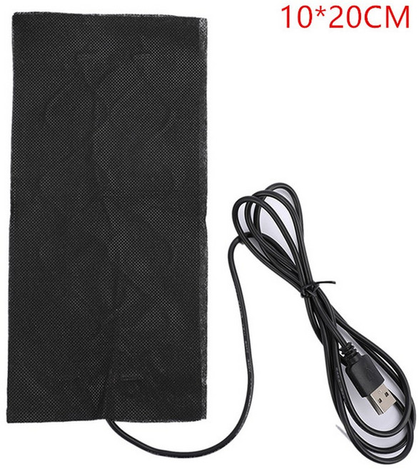 대형 USB 따뜻한 탄소 섬유 가열 패드 바디 발 겨울 휴대용 플레이트 1 개 30X30CM, 4) 3