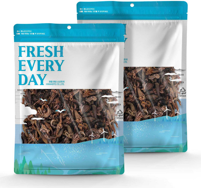 황토마을 쫄깃한 구운 회오리 오징어, 2개, 500g