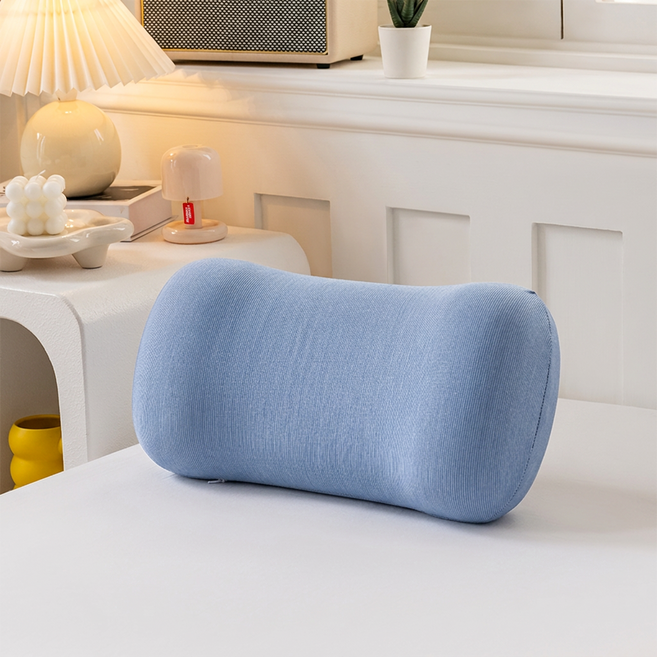 냉감 메모리폼 경추베개 땅콩베개 낮잠 숙면 베개, 차콜블루