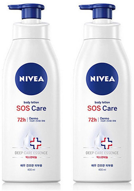 니베아 SOS케어 바디로션 400ml x2개 72h 극건조용, 2개