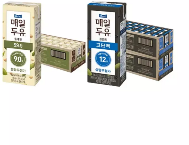 매일두유 99.9 190ml 24개 + 검은콩 고단백 190ml 24개, 48개