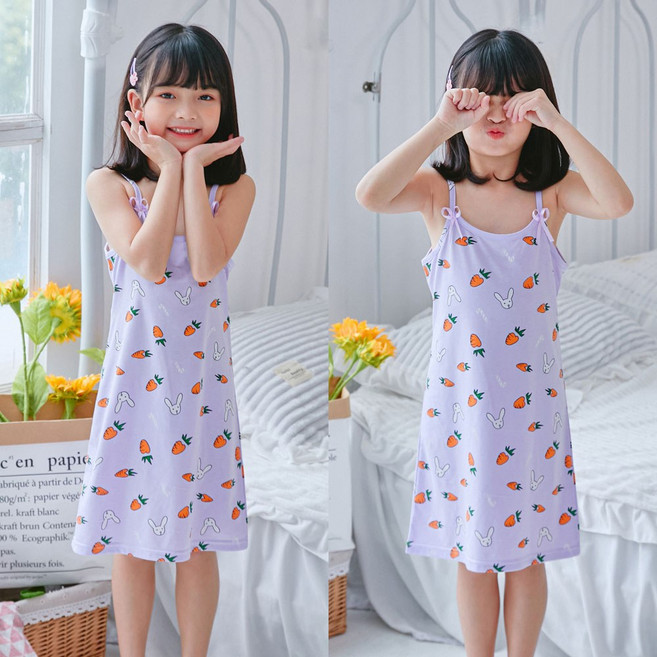 [국내배송 여부 확인후 구매바랍니다.] 홈블리아 나시형 여름 여아 원피스잠옷