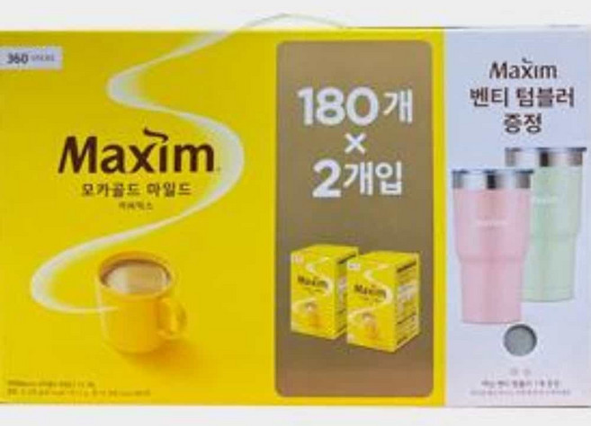 소소 맥심 모카골드 마일드 커피믹스 360T 텀블러1개 분말커피