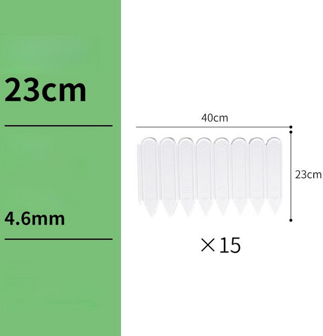 cha 화단경계목 화단꾸미기 정원울타리, 1개, [15팩] 미러화이트 6.0m x 23cm