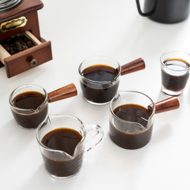 바리스타 에스프레소 샷잔 눈금샷잔 라인샷잔 모음, 커피세컨즈 에스프레소 눈금샷잔 2P, 1개