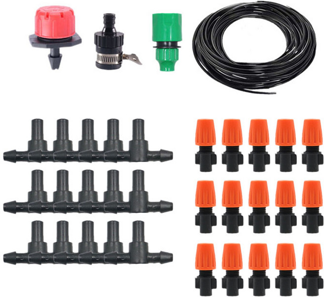 순잠 원예 스프링쿨러 세트 15m형, 1세트, 혼합색상