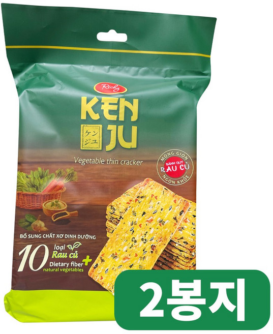 리치 켄주 야채 크래커 과자, 2개, 192g