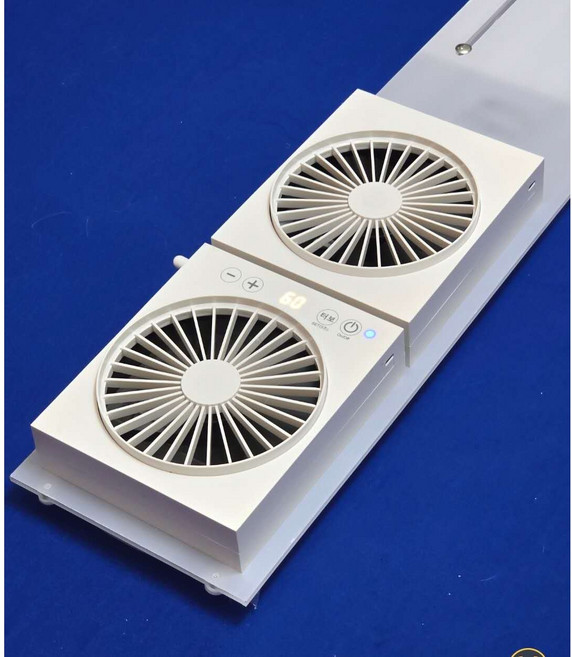 길이조절 창문 환풍기 화장실 욕실 주방 부엌 창문형 창틀 무타공 설치 세미프레임형, 단순배송상품, 4호 듀얼팬 (레일 10mm)