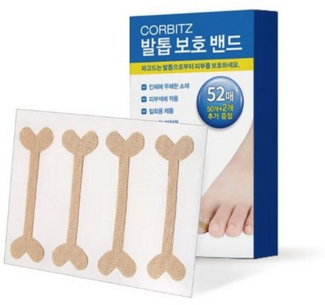 코비츠 내성발톱보호 밴드 52매 내향성발톱 테이프, 52개