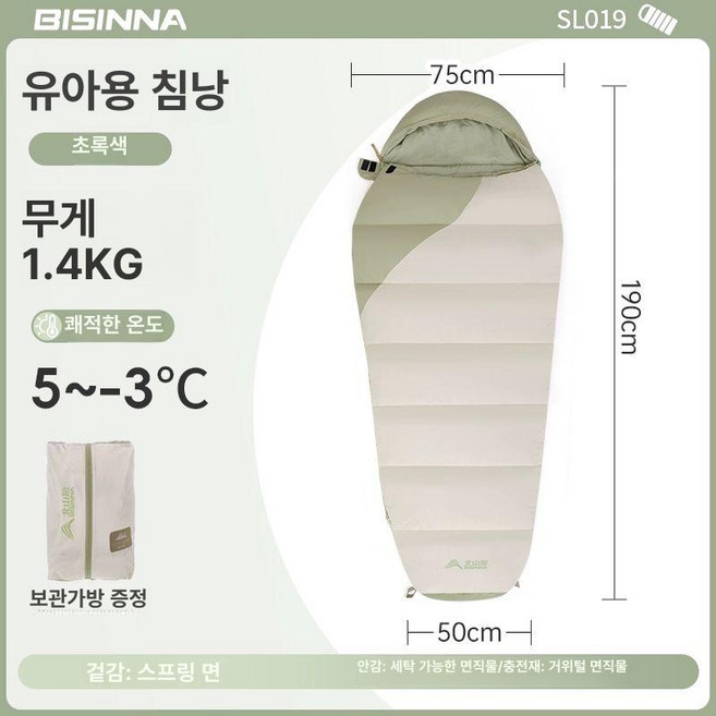 침낭 간절기침낭 차박용 간절기 차박 이불 군용포단, 1개, 아동용 그린 패턴 1.6m