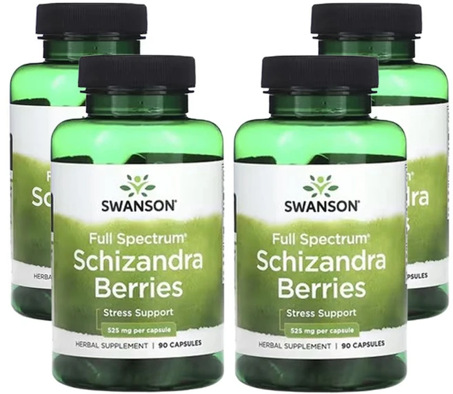 스완슨 Full Spectrum 오미자 베리 525mg 90캡슐, 4개, 90정 - 쿠팡