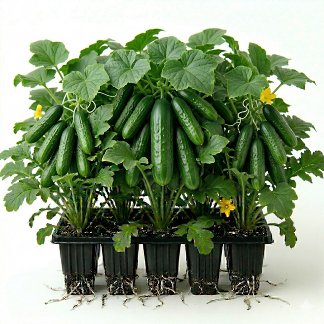 미니오이 모종 키우기, 5개