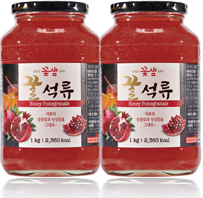 꽃샘 꿀석류차 1kg x 2개