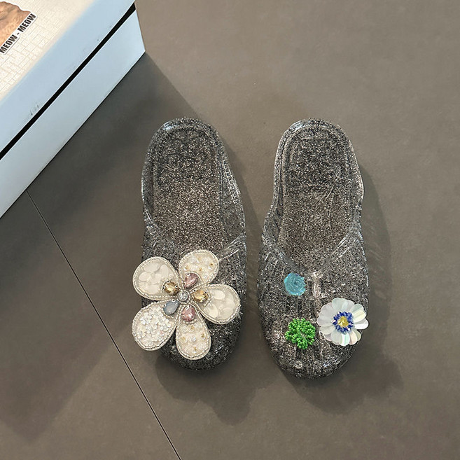 HALOPICK 여름 말캉말캉 DIY 파츠 젤리 슈즈 아쿠아 슬리퍼