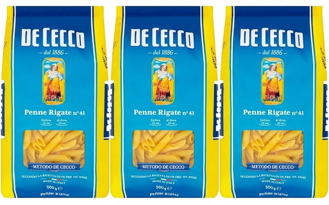 3개 세트 디체코 DE CECCO No.41 펜네 리가테 500g × 3개, 1개, 1g