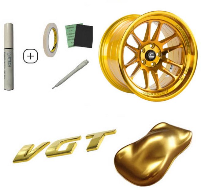유광 골드 휠 페인트 도색 복원 수리 붓펜 (K0014)