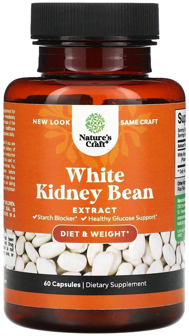 Nature's Craft 흰강낭콩 추출물 캡슐 60정(캡슐당 600mg) Craft (네이처스 크래프트), Nature's Craft 흰강낭콩 추출물 캡슐 60정, 60정, 1개 - 쿠팡