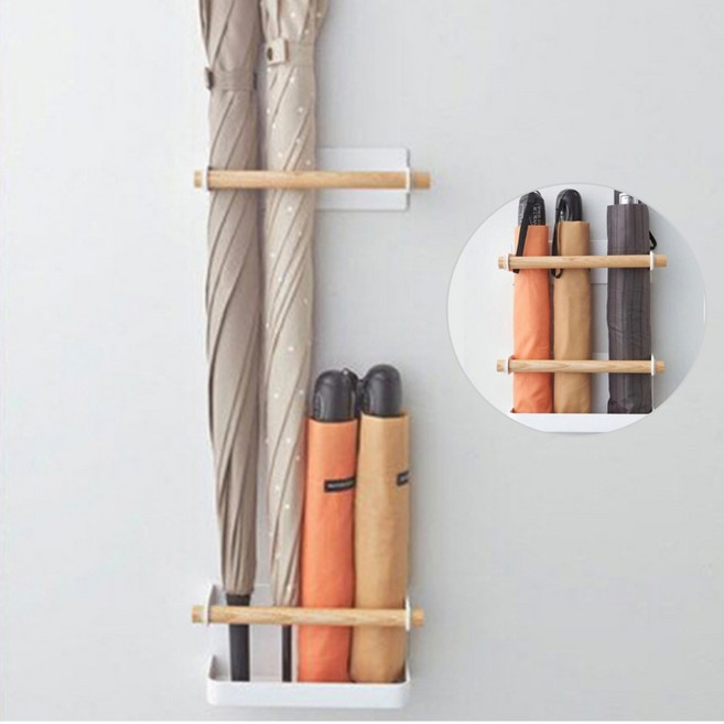 (창신리빙) 프랑코 스마트 우산꽂이 자석 현관 부착형 공간활용, 1개, 상세페이지 참조