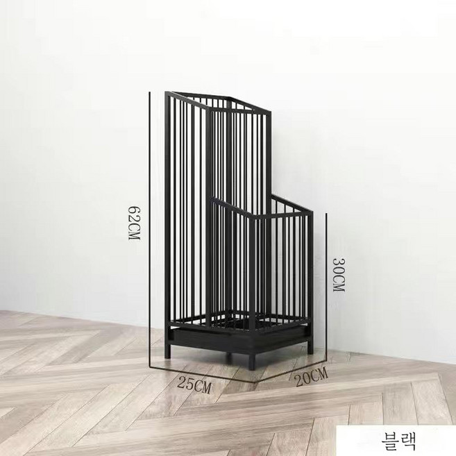 스카이퍼니쳐 실용적인 케이지형 강철 배수구 우산꽂이, 블랙, 1개