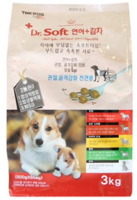 더독 전연령 강아지 닥터소프트 기능성 사료, 10개, 3kg