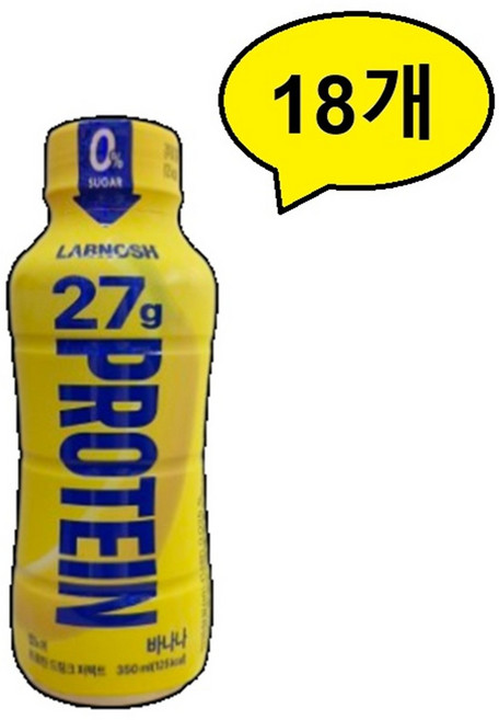랩노쉬 프로틴 드링크 퍼펙트 바나나, 18개, 350ml
