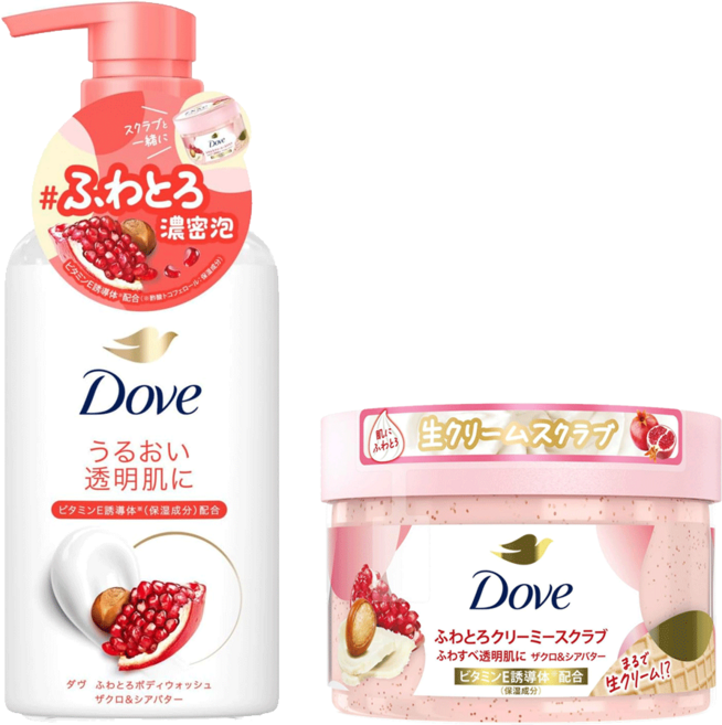 도브 석류 시어버터 바디워시 스크럽 세트, 1세트