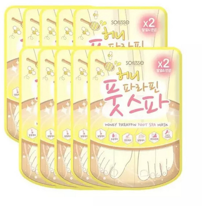 소프리스 허니 파라핀 풋 스파 마스크 10매 코스트코 마켓송지2602, 10개입, 1개