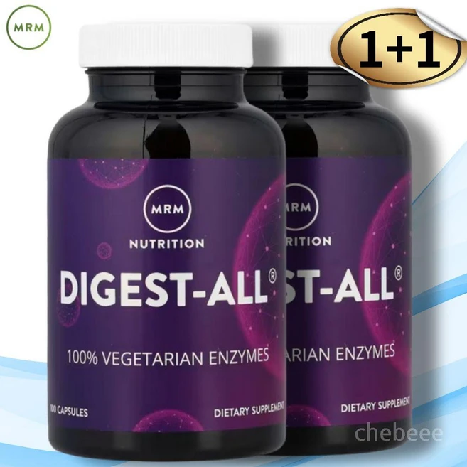 MRM 뉴트리션 다이제스트 ALL 100캡슐 2병 페퍼민트 락타아제 아밀라아제, 100정 - 쿠팡