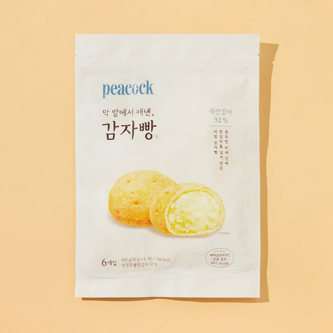 피코크 감자빵 50g, 6개, 300g