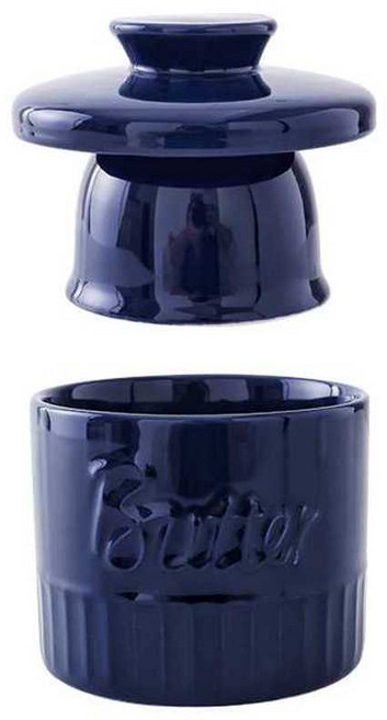 세라믹버터벨 버터보관용기 소분기 상온 실온 상자 치즈 케이스 ., 다크블루, 1개