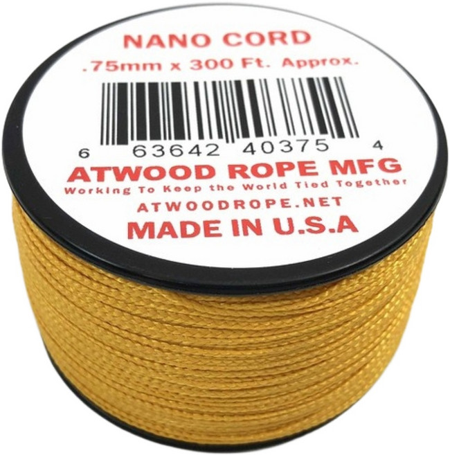 ATWOOD ROPE MFG 傘繩 0.75mm, 空軍金, 1個