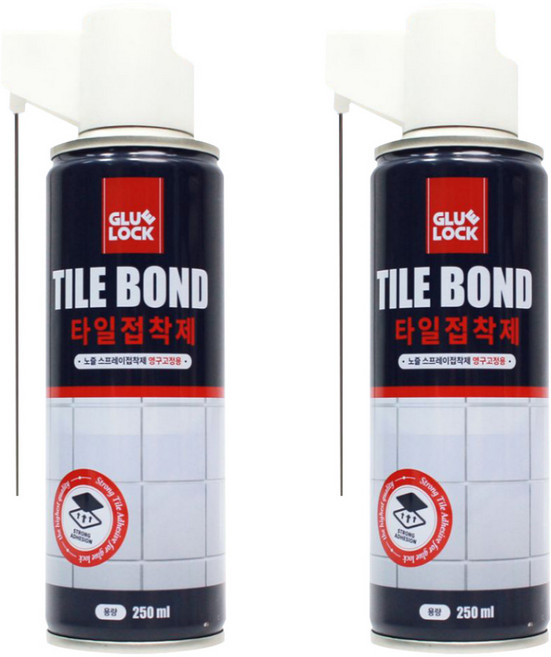 글루락 타일본드 스프레이 접착제, 2개, 250ml