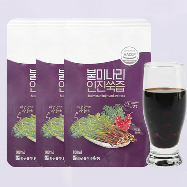 화순불미나리 불미나리인진쑥즙 유기농 원액, 3L, 1박스