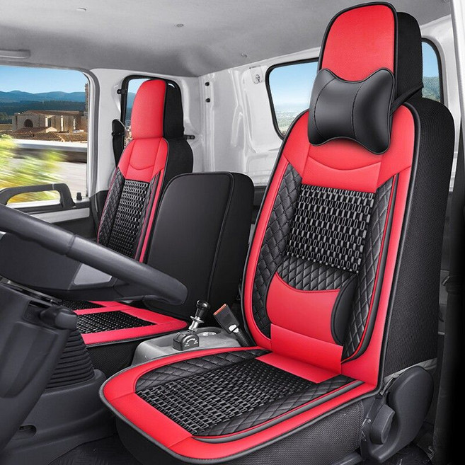 화물차 시트 블랙레드 트럭 포터2 앞뒤좌석세트 쿠션, 12. 올블랙운전석(스탠다드)