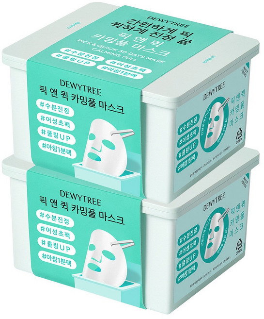 듀이트리 픽앤퀵 뽑아쓰는 마스크팩, 30개입, 2개